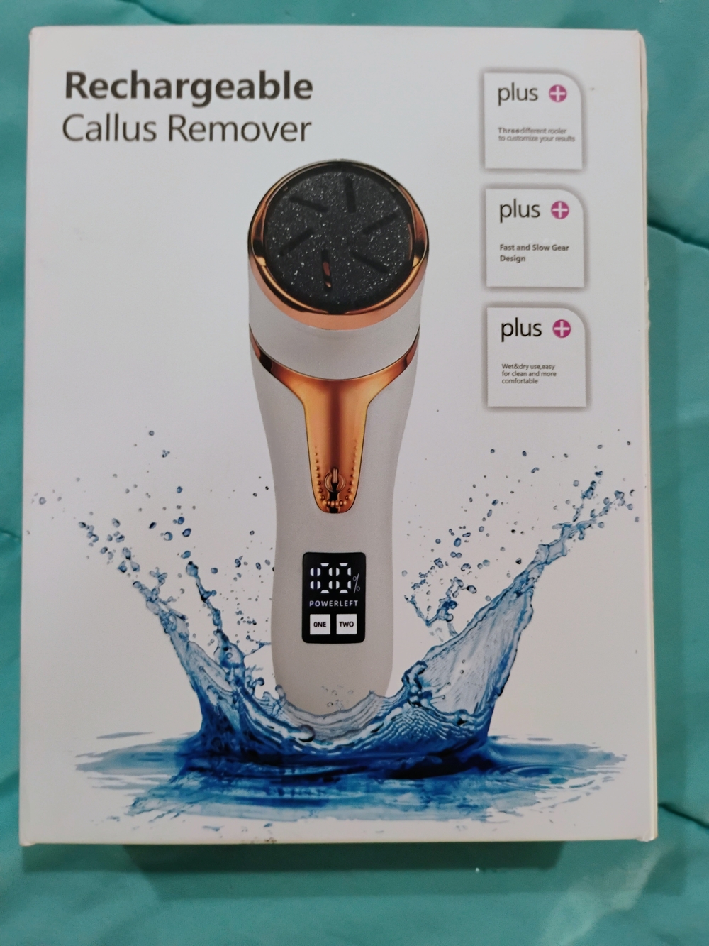 Rechargeable Callus Remover - White & Rose Gold